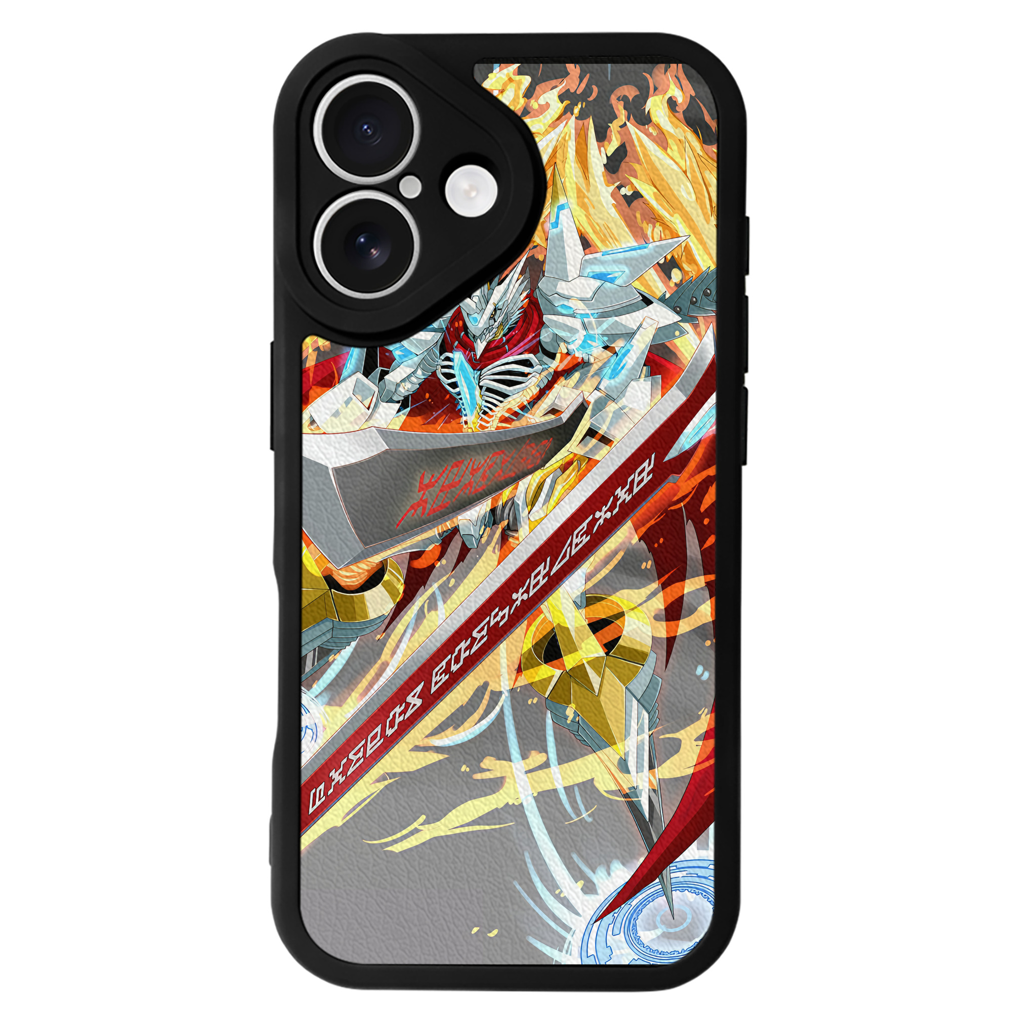 （画像用） Digimon デジタルモンスター/デジモン 【iPhone 16シリーズ対応】シリコンスマホケース（レザー調） 材質：シリコン